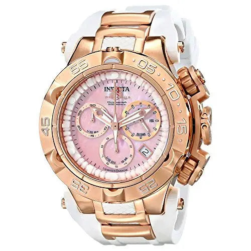 Invicta Women’s Subaqua Chronograph 500m Rose Gold White