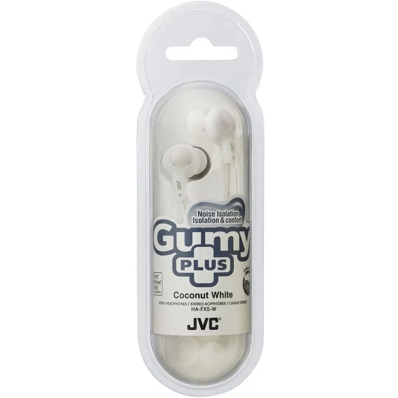 JVC Gumy Plus Soft Rubber Inner-Ear 3Ft Wired Headphones