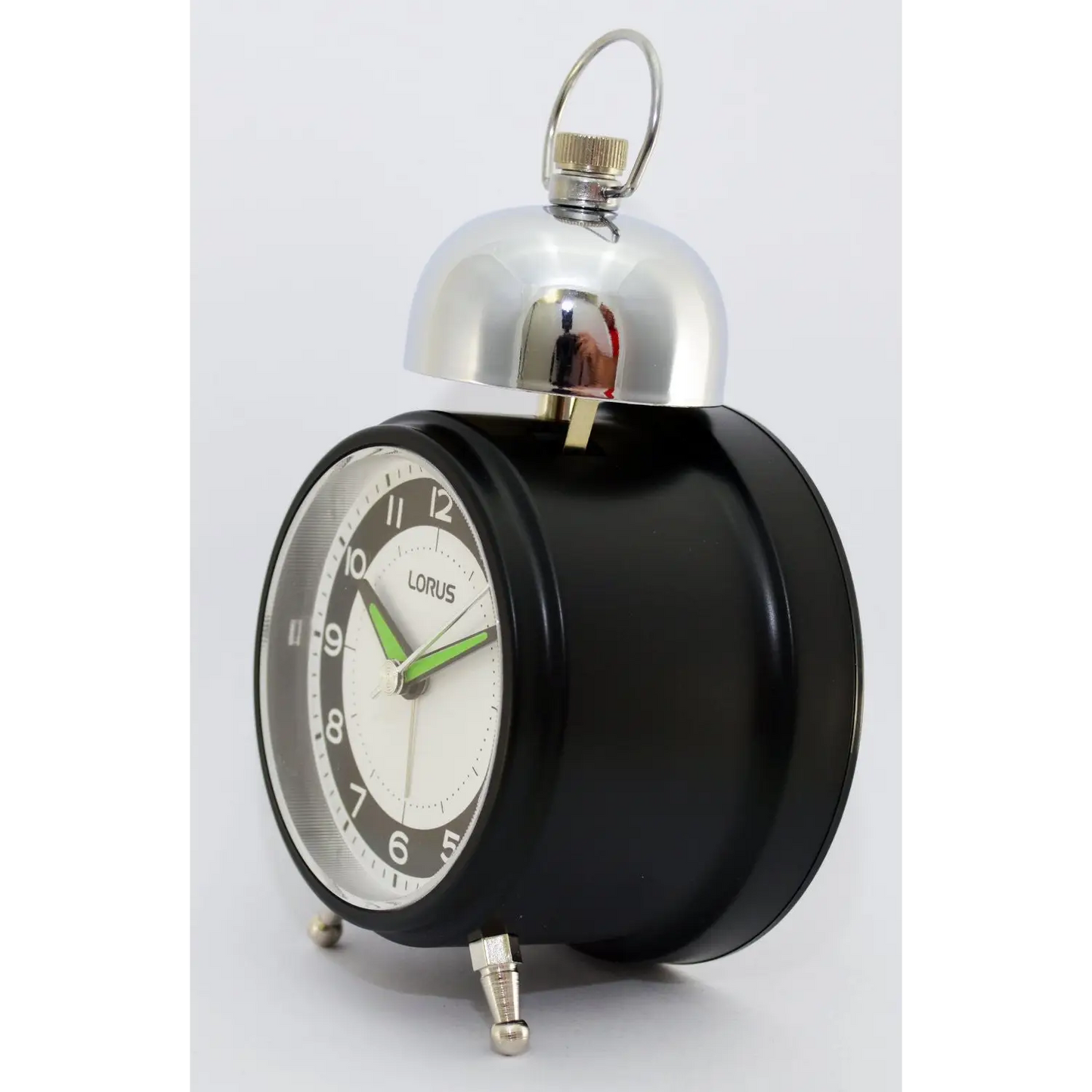 Lorus Black Single Silver Bell Alarm Clock LHK012K - alarm