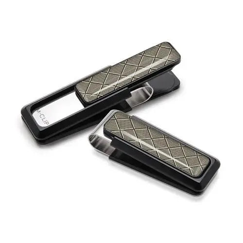 M-Clip Silver Herringbone Money Clip - Misc