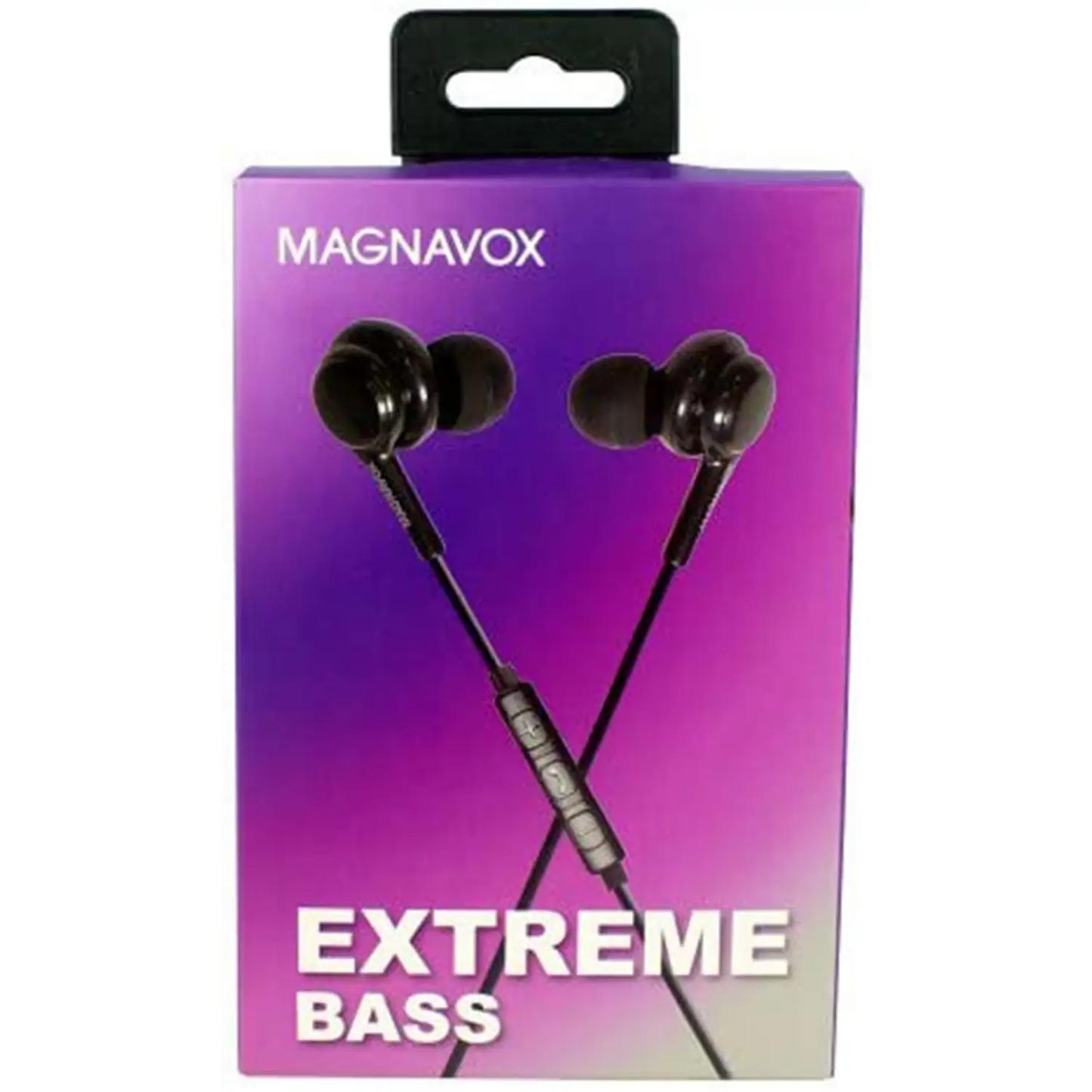 Magnavox Extreme Base Earbuds w/ Microphone (Black)