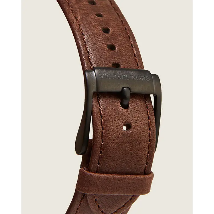 Michael Kors Men’s Vonn Quartz Black Stainless Steel/Brown