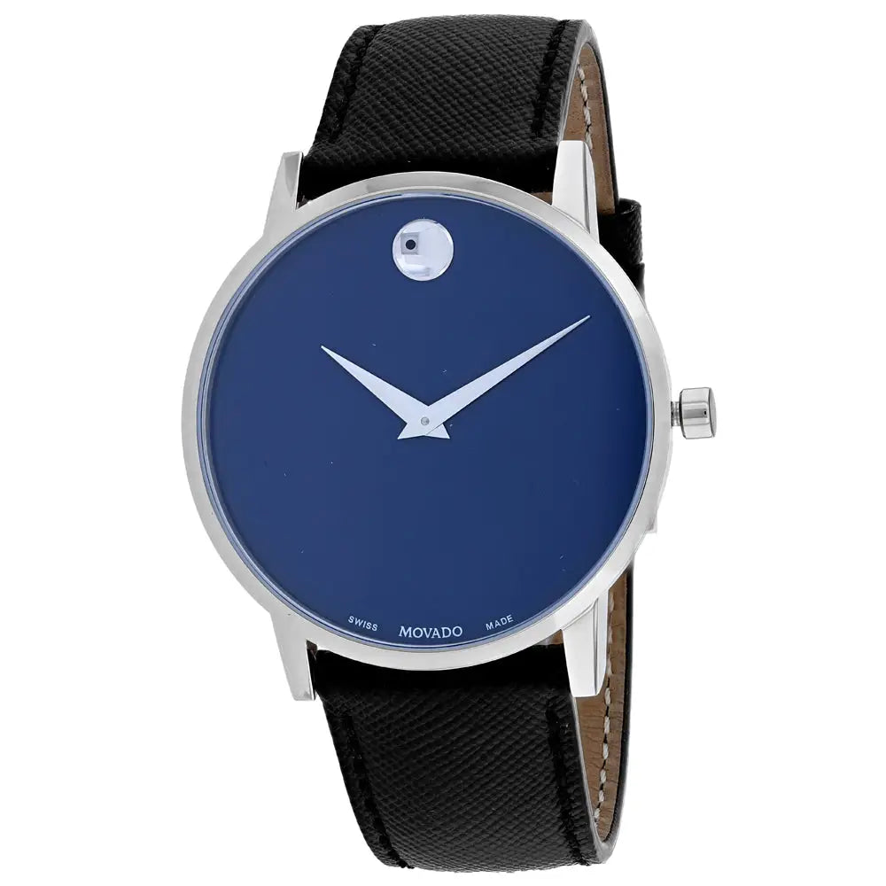 Movado Men’s Museum Sport Stainless Steel Black Leather