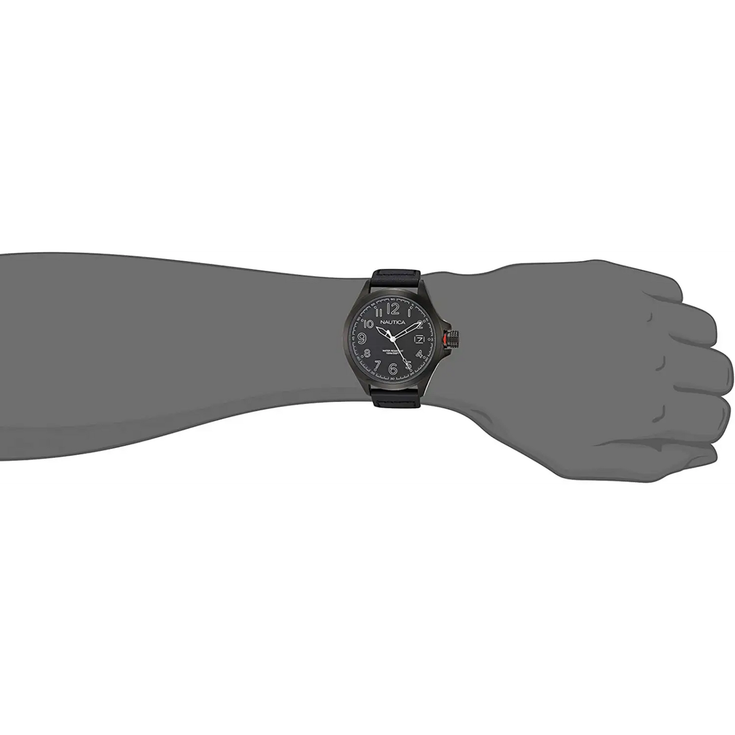 Nautica Mens Glen Park Quartz 100m Black Stainless