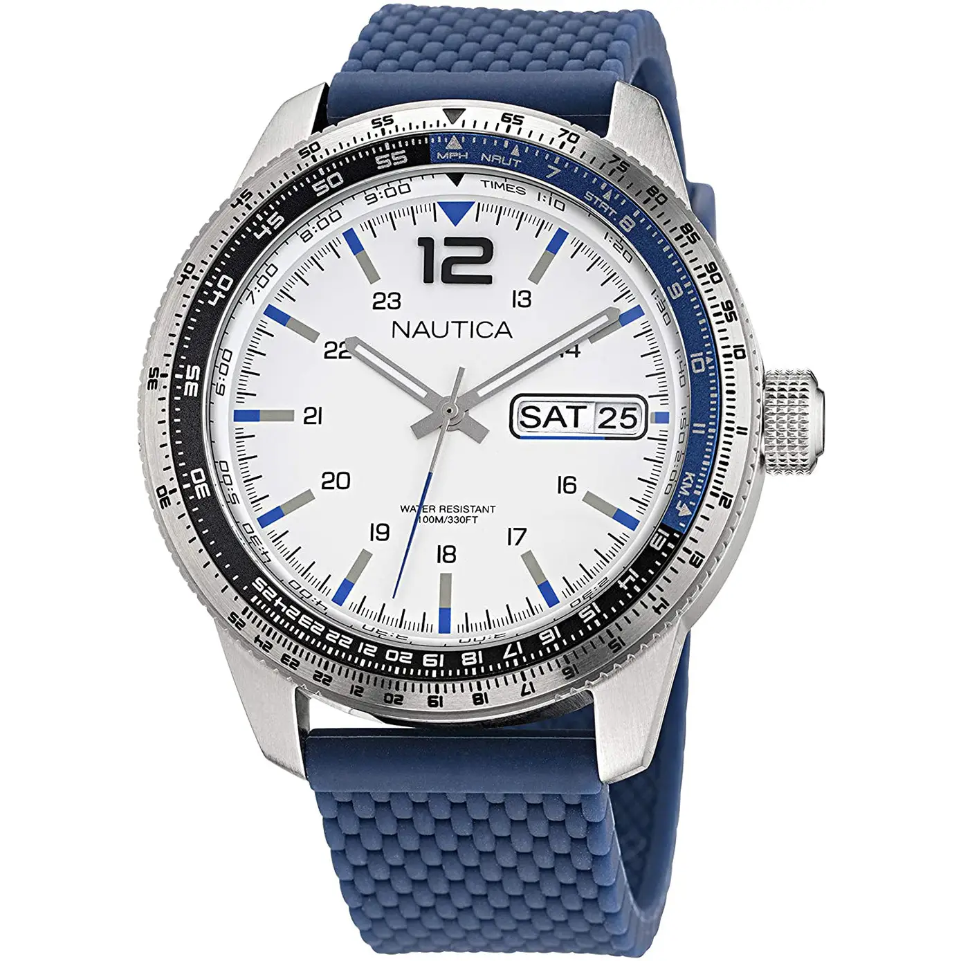 Nautica Men’s Pier 39 Quartz 100m Stainless Steel/Blue