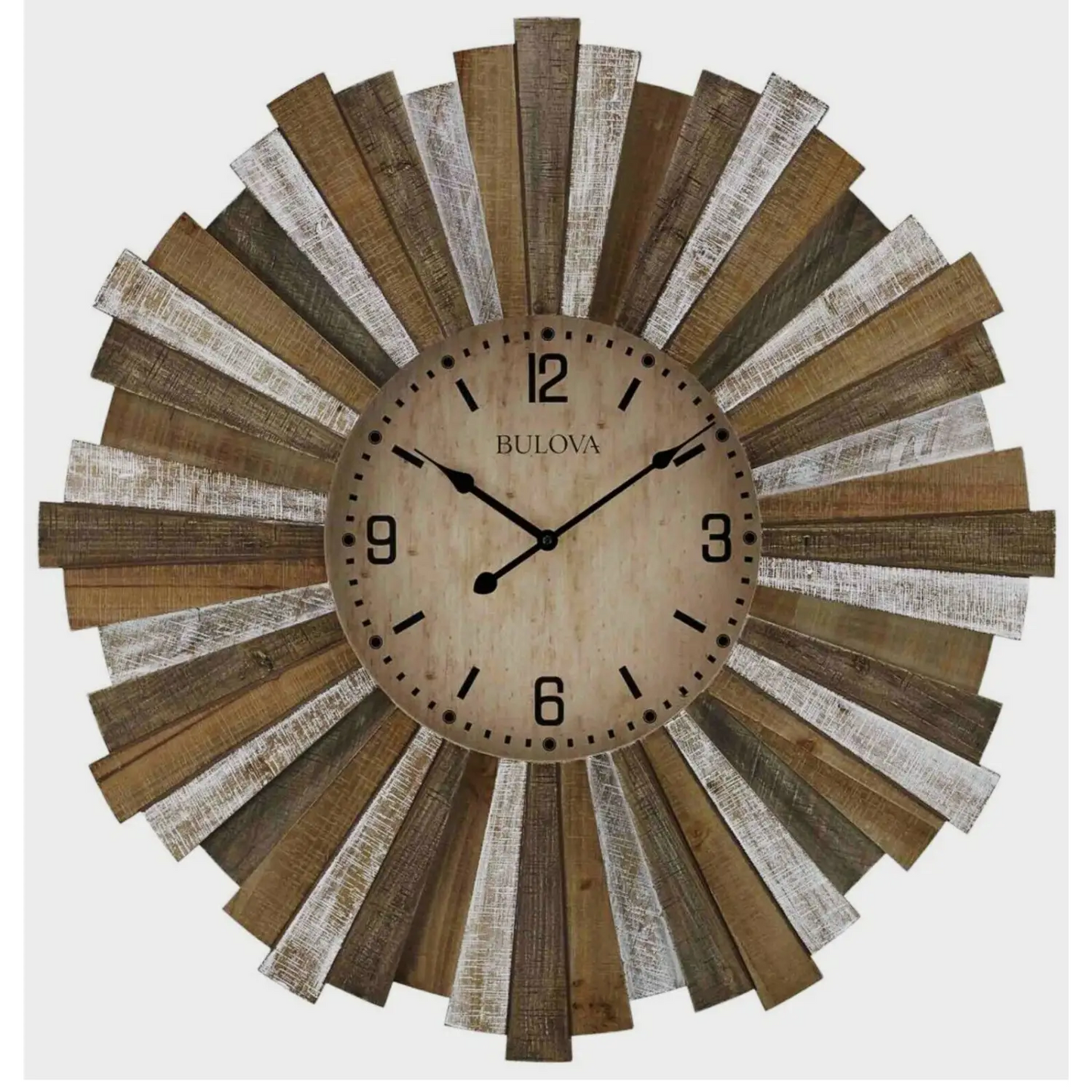 NEW BULOVA LARGE 31.5 GALLERY WALL CLOCK - THE SUNBURST
