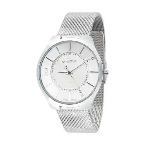Nine2Five Men’s Neat Quartz Alloy Case Stainless Steel Mesh