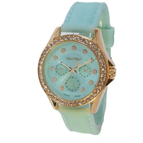 Nine2Five Women’s Tress Chronograph Quartz Mint Silicone