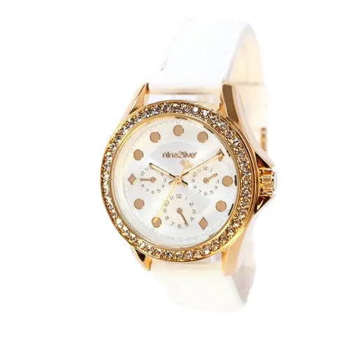 Nine2Five Women’s Tress Chronograph Quartz White Silicone