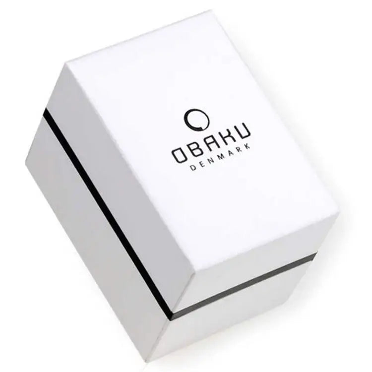 Obaku Men’s Toft Rose Gold Tone Stainless Steel Black