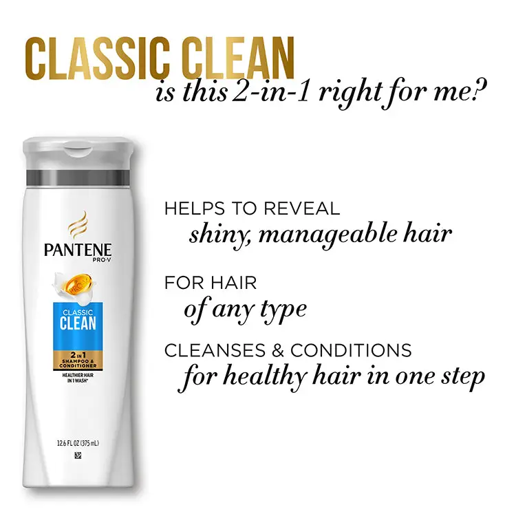 Pantene Pro-V Classic Clean 12.6oz 2in1 Shampoo