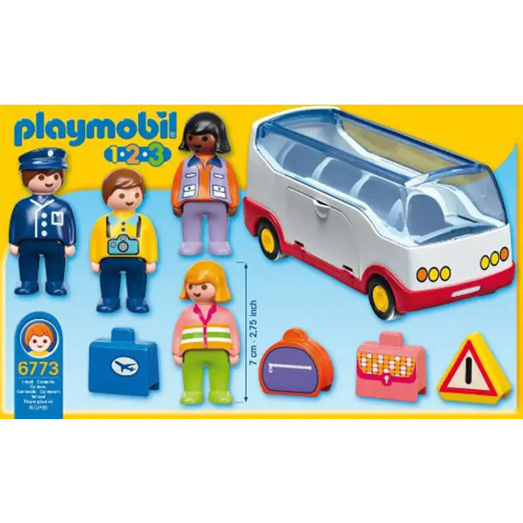 Playmobil 1-2-3 Airport Shuttle Bus Playset 6773 (for Kids