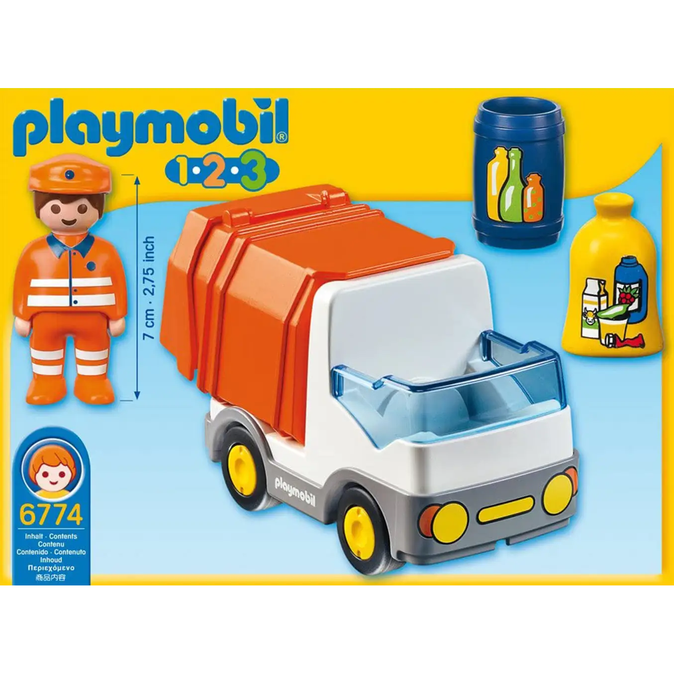 PLAYMOBIL 1.2.3 Recycling Truck 6774 - Misc