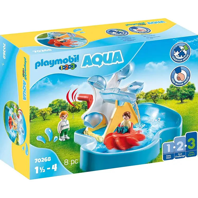 Playmobil 1.2.3 Water Wheel Carousel 70268 (kids 18 months