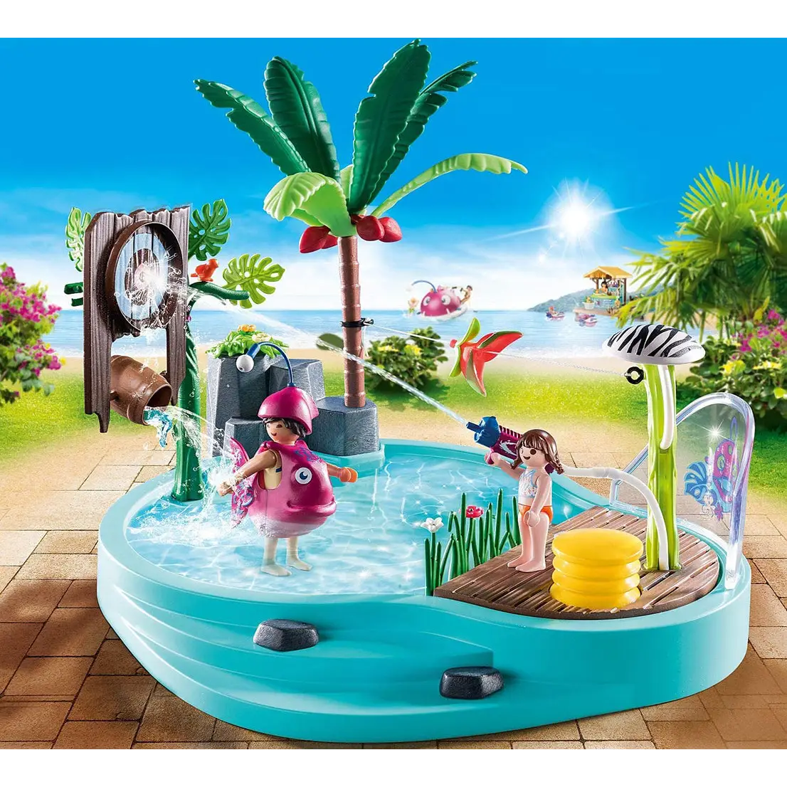 Playmobil Family Fun - Small Pool w/ Water Sprayer 70610