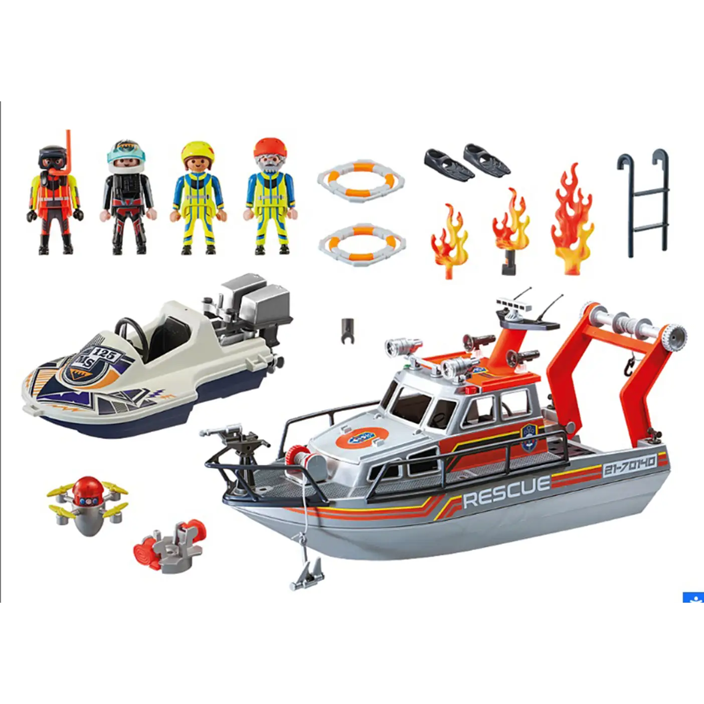 Playmobil Fire Rescue with Personal Watercraft 70140 (for