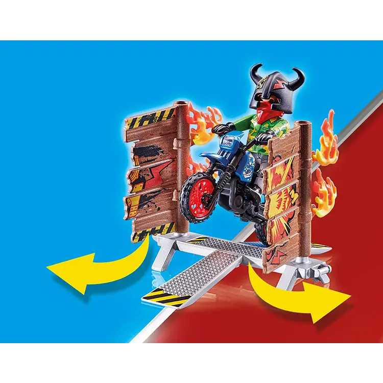 Playmobil Stuntshow - Motocross with Fiery Wall 70553 (for