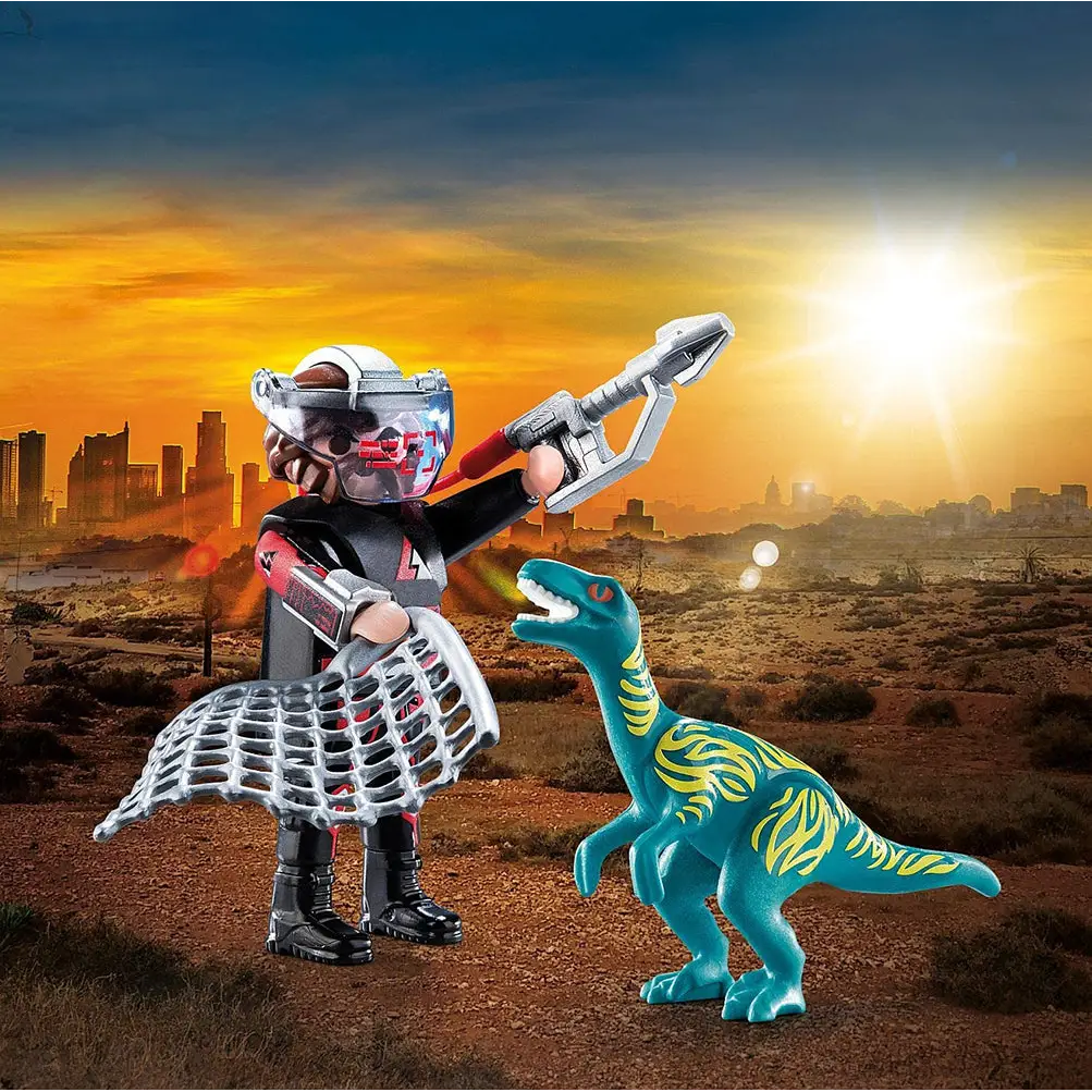 Playmobil Wild Life DuoPack Velociraptor with Dino Catcher