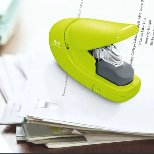Plus PAPER CLINCH Compact Green Heavy Duty Light Staple Free