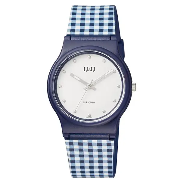 QQ Analog Blue Gefluchten Hour Markers 100 Meter Watch -