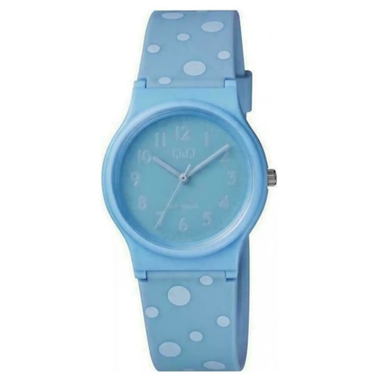 QQ Analog Light Blue Pocodot With Hour Markers 100 Meter