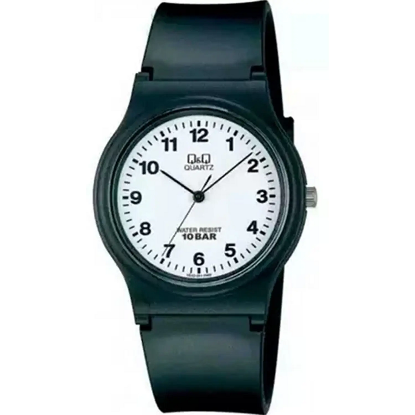 QQ Analog White Dial wth Numbers 100 Meter Watch - Misc