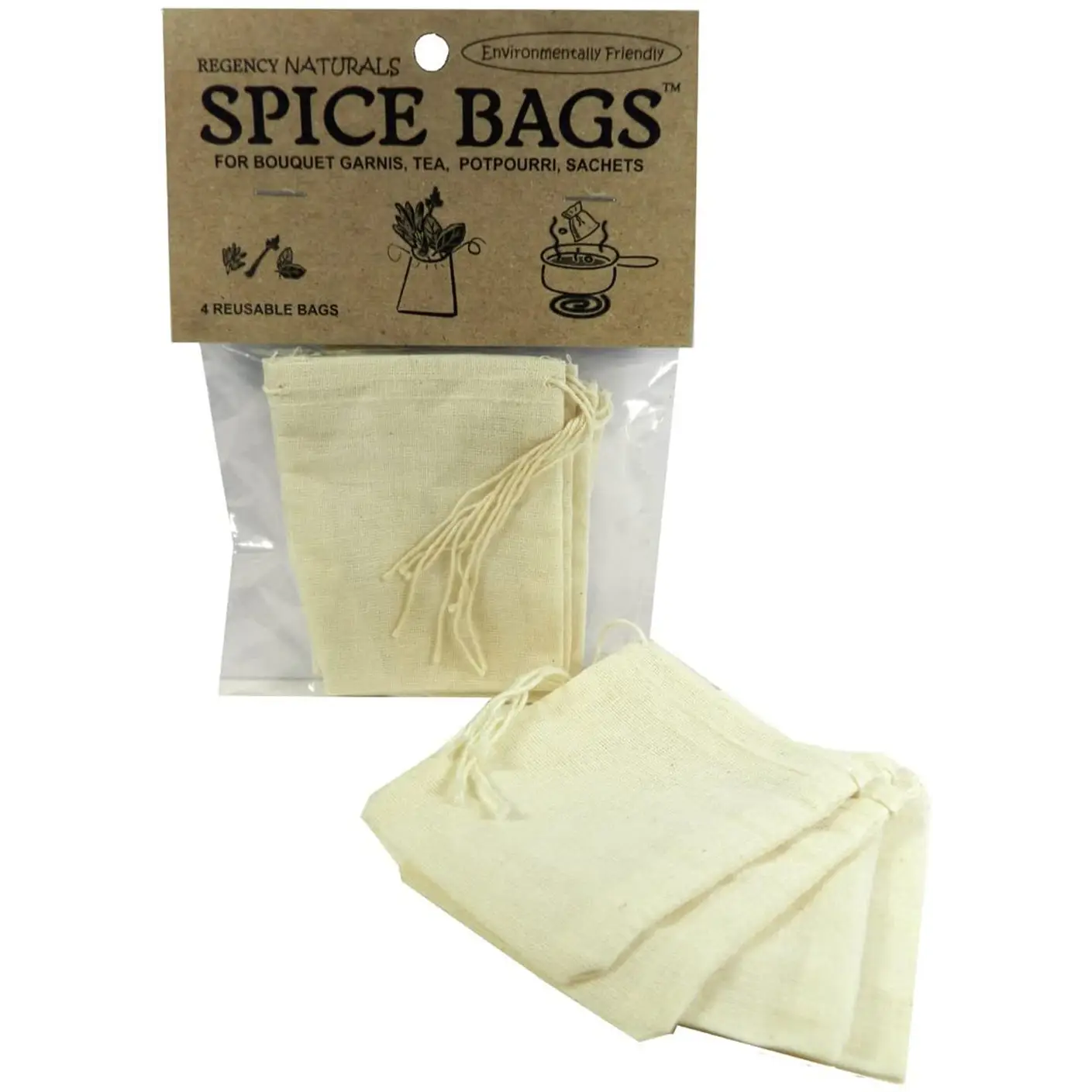 Regency Natural Cotton Spice Bags (Set of 4) RW950N - Misc