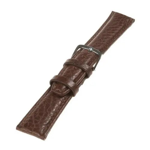 Republic Mens Shrunken Grain Leather Watch Strap Tan Size 18
