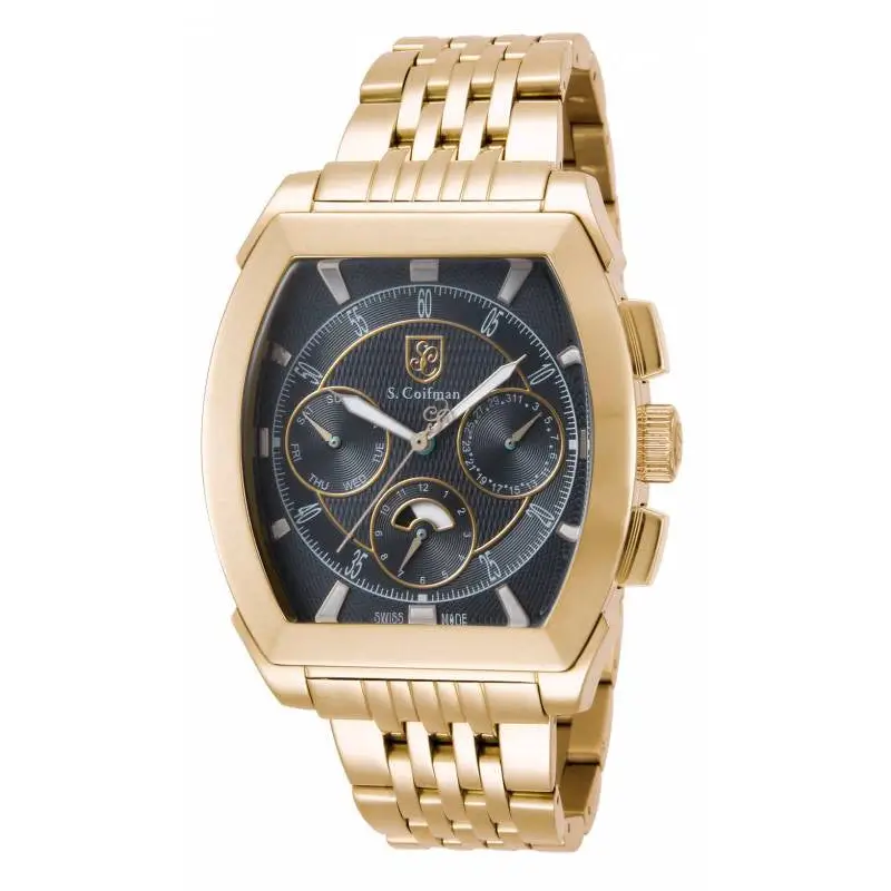 S. Coifman Men’s Chronograph Quartz Gold Plated Stainless