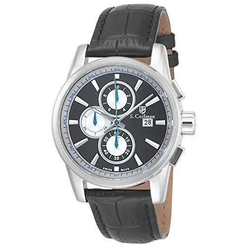S. Coifman Men’s Chronograph Quartz Stainless Steel Black