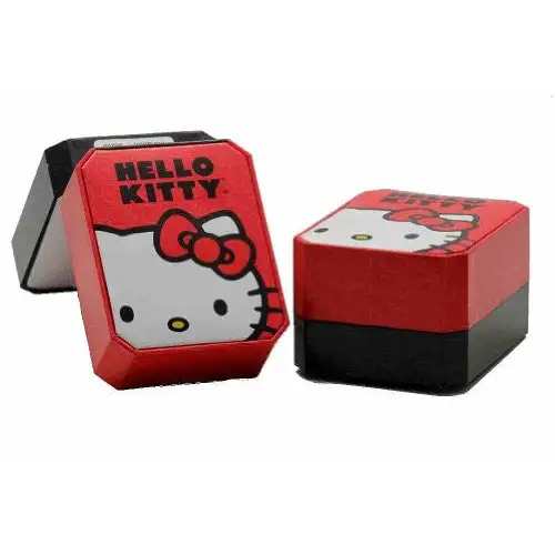 Sanrio Hello Kitty Hkaq2800 Silver Tone White & Pink Leather