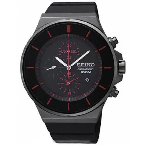 Seiko Chronograph Polyurethane Strap Men’s watch #SNDD61 -