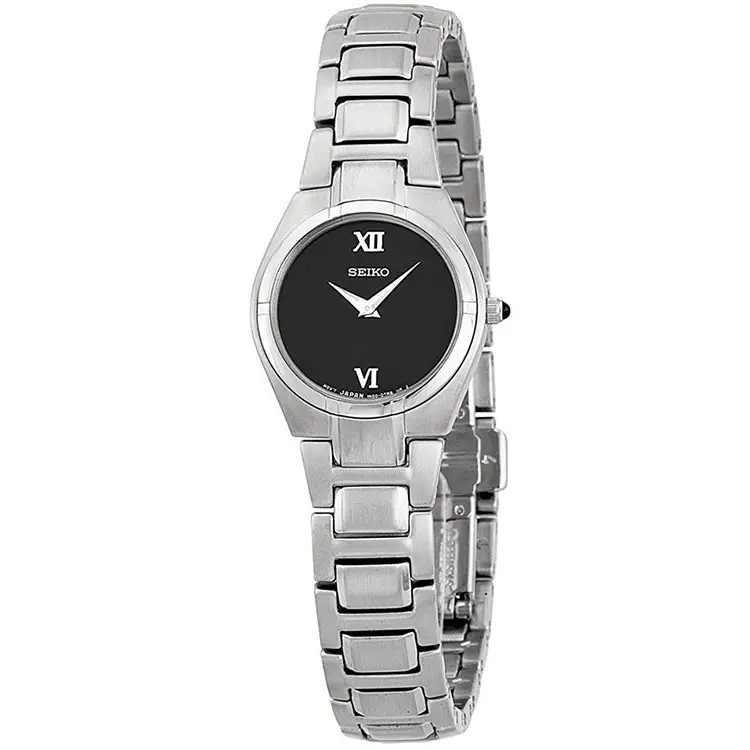 Seiko Women’s Analog Quartz 30m Stainless Steel Black Dial