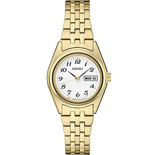 Seiko Women’s Japanese Quartz Dress Watch with Gold Tone