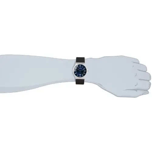 Skagen Men’s 233XXLSLN Steel Perfect Blue Leather Watch -