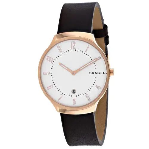 Skagen Men’s Grenen Stainless Steel Leather Watch SKW6458 -