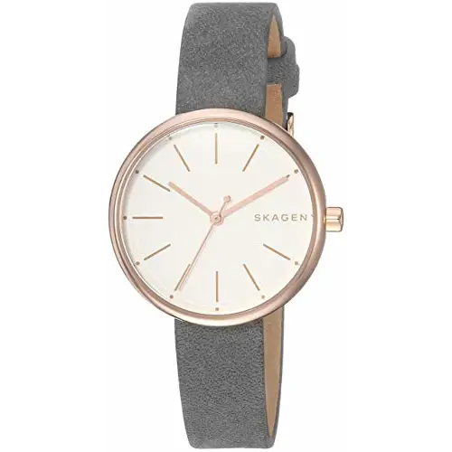 Skagen Women’s Signatur Stainless Steel Leather Watch