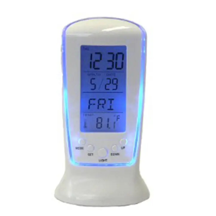 Sonnet LCD Date Day of Week and Temperature Digital Alarm