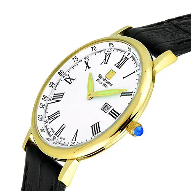 Steinhausen Men’s Altdorf Gold Tone Stainless Steel Black
