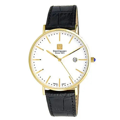 Steinhausen Men’s Burgdorf Gold Tone Stainless Steel Black