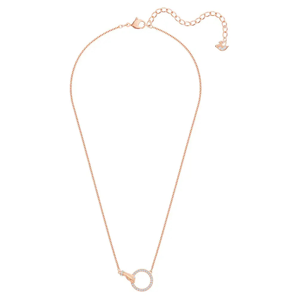 Swarovski Women’s Symbolic Rose Gold White Crystals Necklace