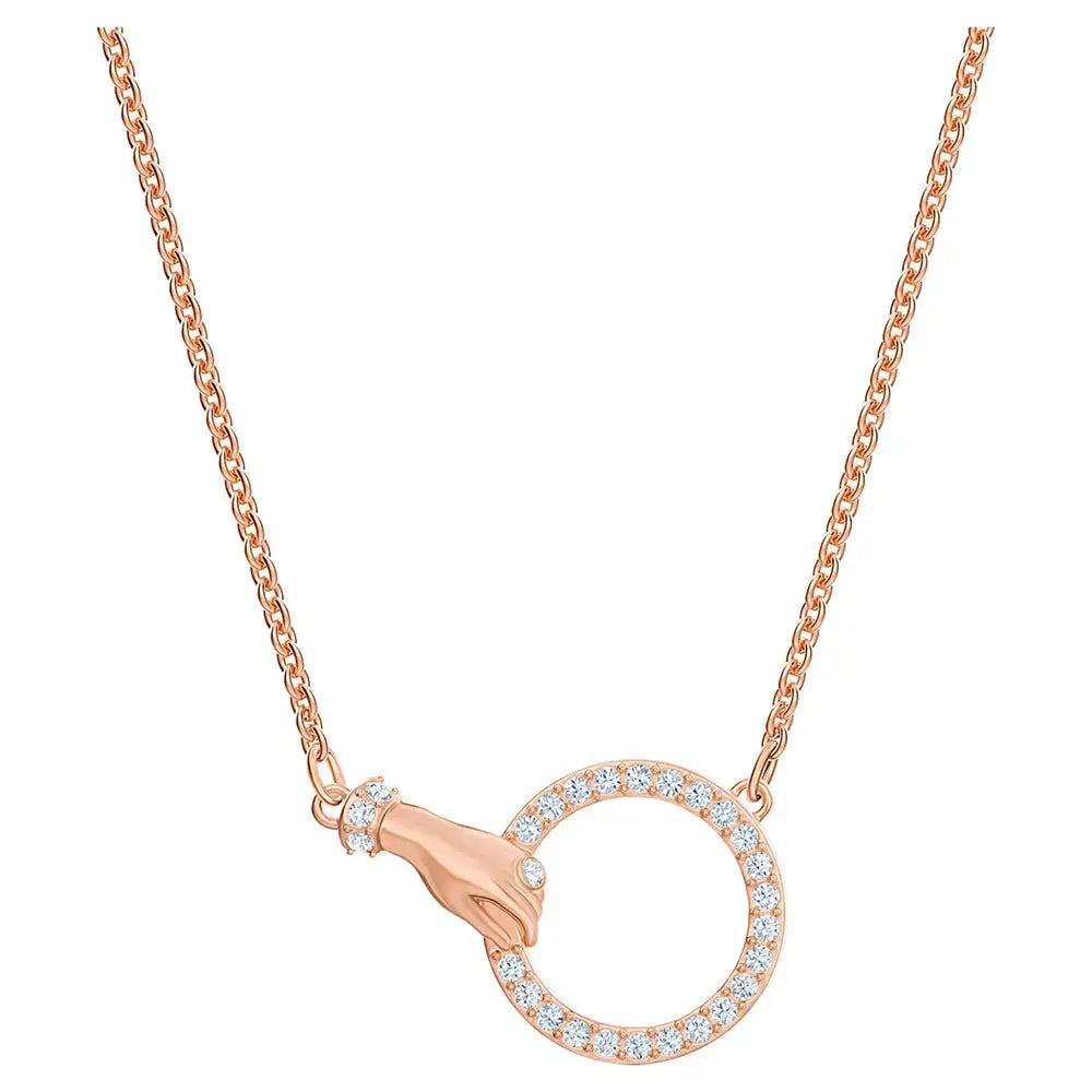 Swarovski Women’s Symbolic Rose Gold White Crystals Necklace