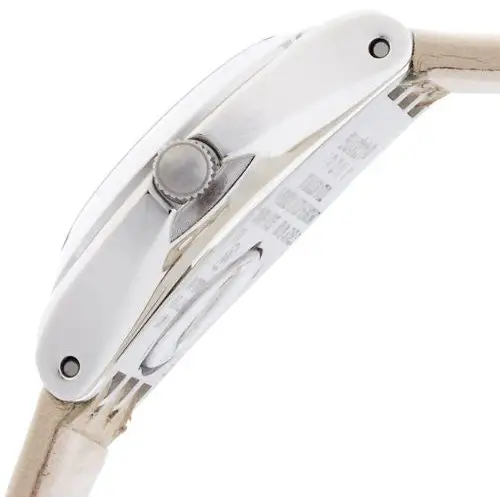 Swatch Cuepli Beige Dial Stainless Steel Leather Strap