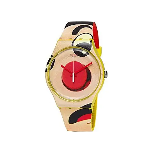 Swatch Dangerous Lies Multicolour Beige Dial Yellow Silicone