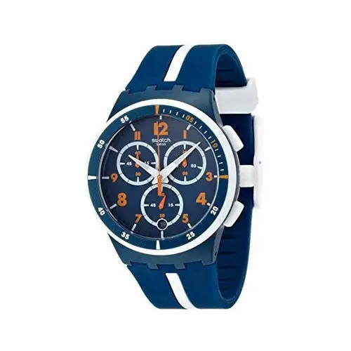 Swatch Men’s Whitespeed Chronograph Analog Blue & White