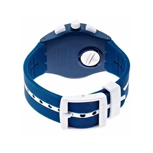 Swatch Men’s Whitespeed Chronograph Analog Blue & White