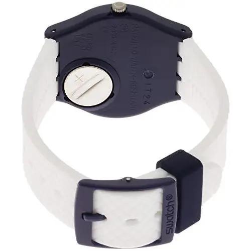 Swatch Unisex White Delight Analog Quartz Blue White