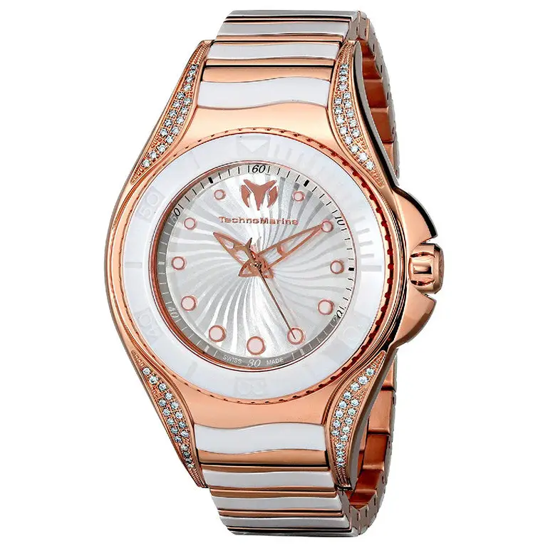 TechnoMarine Women’s Quartz Ceramic Rose Gold Stainless