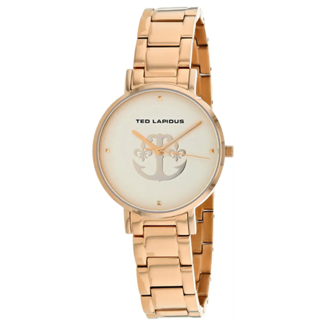 Ted Lapidus Women Classic Quartz Rose Gold Tone Stainless