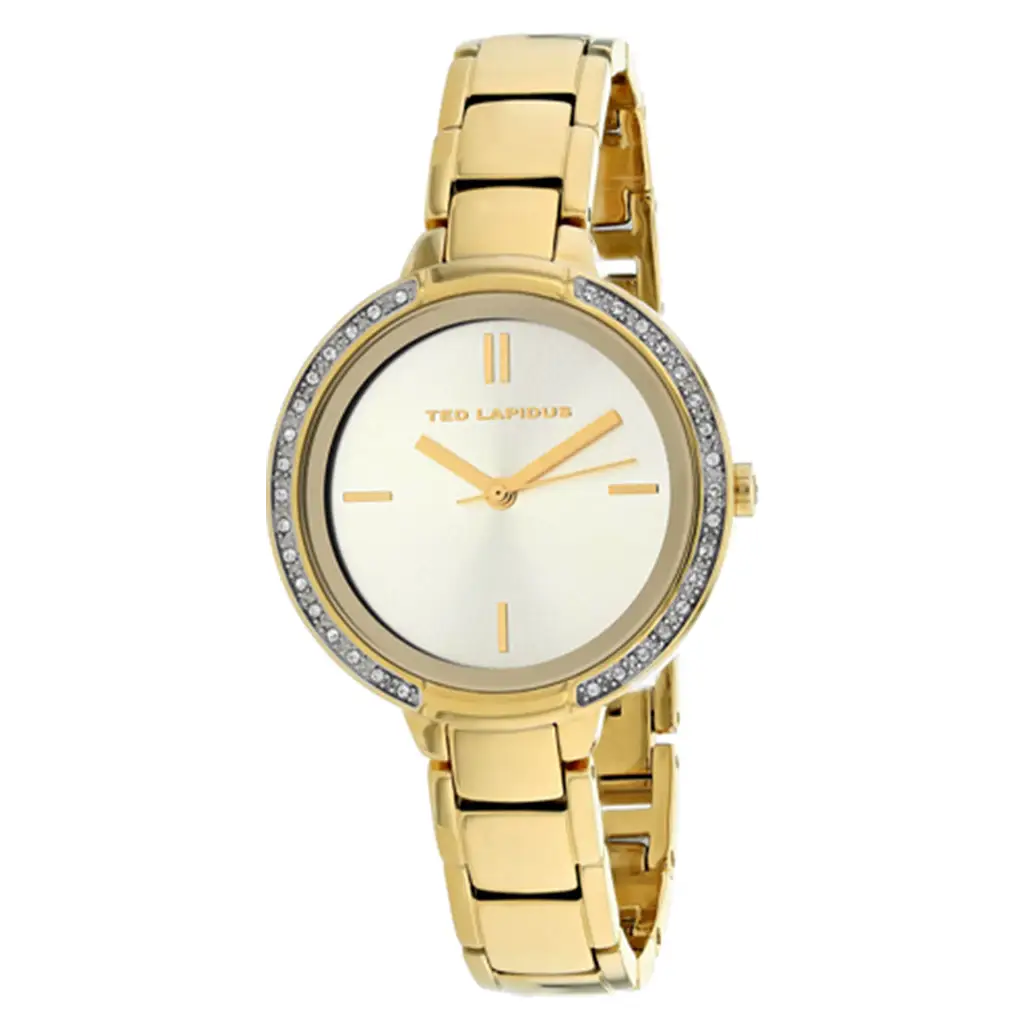 Ted Lapidus Women’s Classic Quartz Gold Tone Stainless Steel